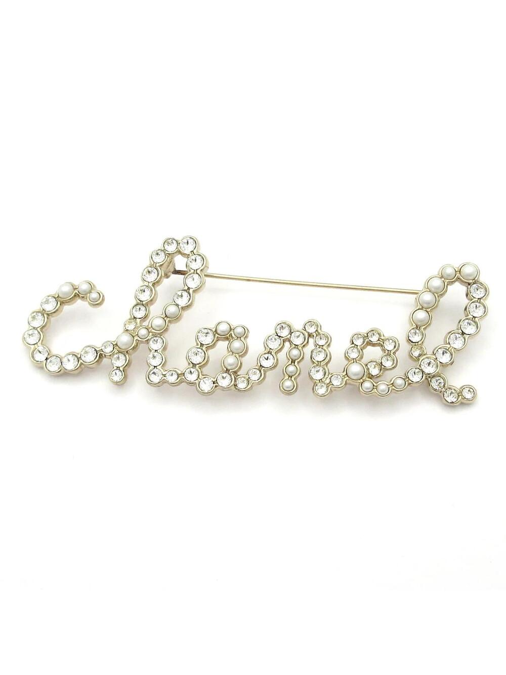 Chanel Gold Clear Pearl White Hardware #357429C15B